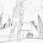 coloriage Blue Beetle à imprimer pour enfant de 6 ans