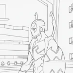 coloriage Blue Beetle et dessin a imprimer