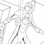 coloriage Blue Beetle à imprimer a4
