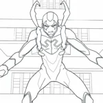 coloriage Blue Beetle gratuit à imprimer