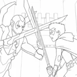 image de coloriage Blue Beetle pour enfant