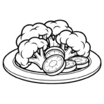 image pour coloriage Brocoli enfant