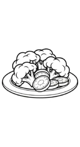 image pour coloriage Brocoli enfant