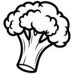coloriage Brocoli pour bebe a imprimer