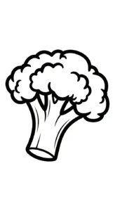 coloriage Brocoli pour bebe a imprimer