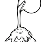 coloriage Brocoli pour enfants