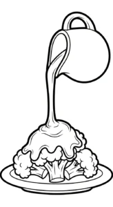 coloriage Brocoli pour enfants
