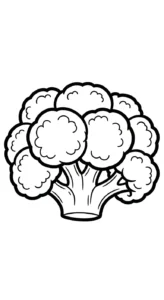 coloriage Brocoli à imprimer kawaii