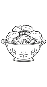 imprimer coloriage Brocoli gratuit