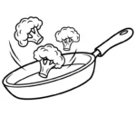 coloriage Brocoli a colorier en ligne
