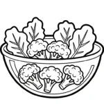 coloriage Brocoli pour enfants a imprimer gratuit