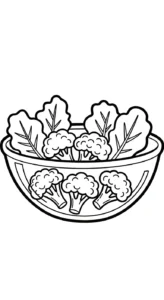 coloriage Brocoli pour enfants a imprimer gratuit