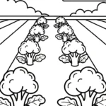 image pour coloriage Brocoli enfant
