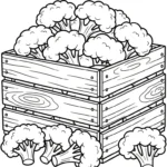 coloriage Brocoli à imprimer gratuitement pdf