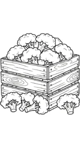 coloriage Brocoli à imprimer gratuitement pdf