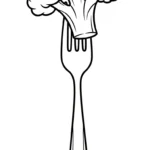 coloriage Brocoli pour enfant de 7 ans