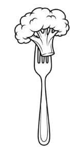 coloriage Brocoli pour enfant de 7 ans