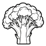 coloriage Brocoli à imprimer pdf gratuit