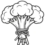 coloriage Brocoli et decoupage a imprimer gratuit