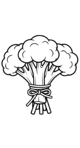 coloriage Brocoli et decoupage a imprimer gratuit