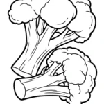 coloriage Brocoli à imprimer pour enfant de 9 ans