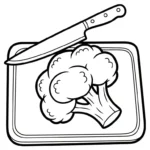 coloriage Brocoli et dessin a imprimer
