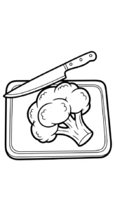 coloriage Brocoli et dessin a imprimer