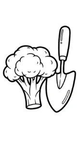 coloriage Brocoli en ligne pour enfant