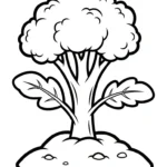 coloriage Brocoli pour enfants