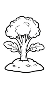 coloriage Brocoli pour enfants