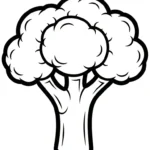 coloriage Brocoli pour primaire