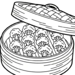 image pour coloriage Brocoli enfant