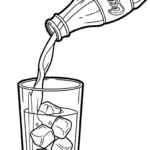 coloriage Coca Cola à imprimer pour enfant de 7 ans