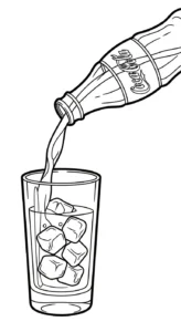 coloriage Coca Cola à imprimer pour enfant de 7 ans