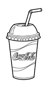 coloriage Coca Cola à imprimer pour enfant de 3 ans
