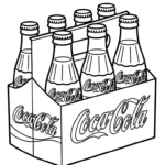 coloriage Coca Cola à imprimer pour enfant de 6 ans