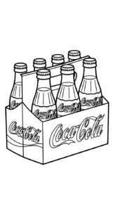 coloriage Coca Cola à imprimer pour enfant de 6 ans