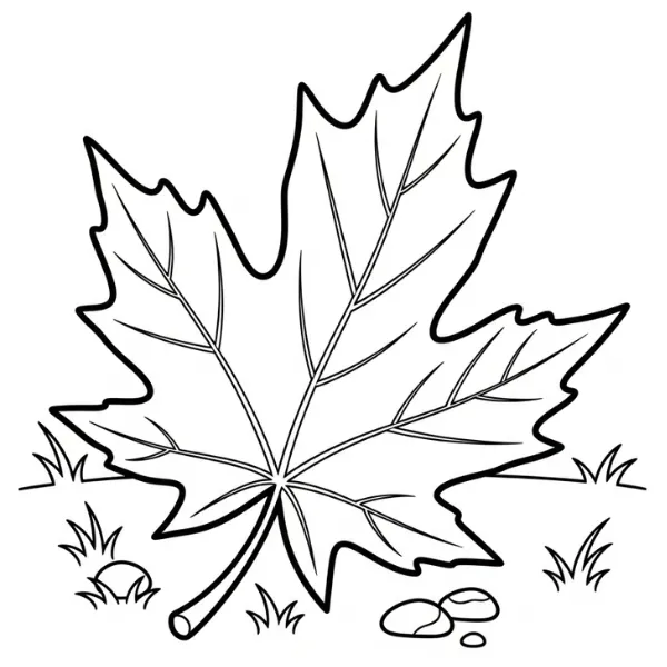 Tranh tô màu Feuille d&rsquo;Érable