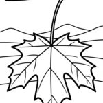 coloriage Feuille d’Érable pour enfant de 4 ans