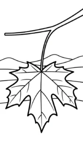 coloriage Feuille d’Érable pour enfant de 4 ans
