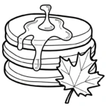 coloriage Feuille d’Érable à imprimer pour enfant de 4 ans