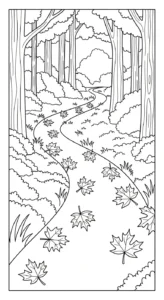 image pour coloriage Feuille d’Érable enfant