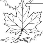 coloriage Feuille d’Érable à imprimer pour enfant de 6 ans