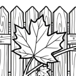 coloriage Feuille d’Érable pour enfant de 4 ans