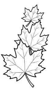 coloriage Feuille d’Érable et decoupage a imprimer gratuit
