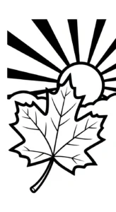 imprimer coloriage Feuille d’Érable