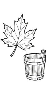 coloriage Feuille d’Érable pour enfants a imprimer gratuit