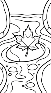 coloriage Feuille d’Érable et apprentissage