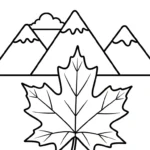 coloriage Feuille d’Érable pour enfant