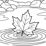 coloriage Feuille d’Érable et decoupage a imprimer gratuit
